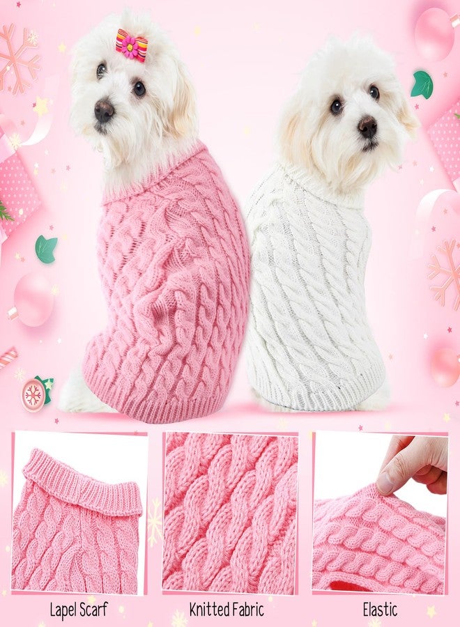 Yeyeplum 4 Pack Dog Sweaters for Small Dogs, Puppy Small Medium Warm Clothe in Winter, Pet Cat Turtleneck Knitted Sweaters Cold Weather for Boy Girl Pet Chihuahua Doggie, Four Colors (S) - Image 3